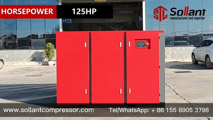 90KW 2 stage screw air compressor