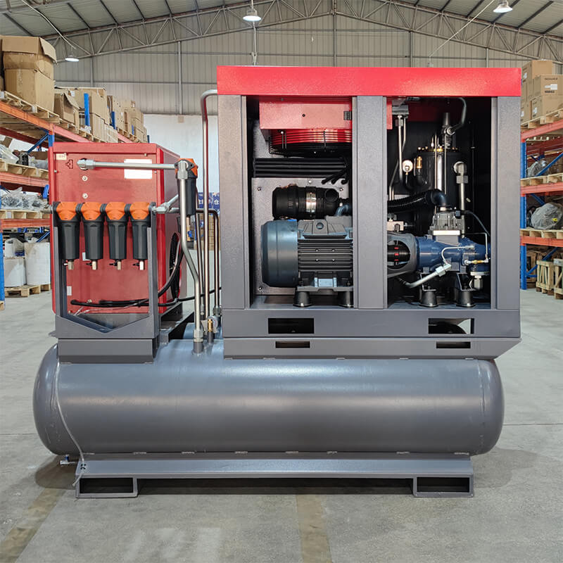 A screw air compressor is a type of air compressor that is commonly used to provide compressed air to fiber laser cutting machines. 