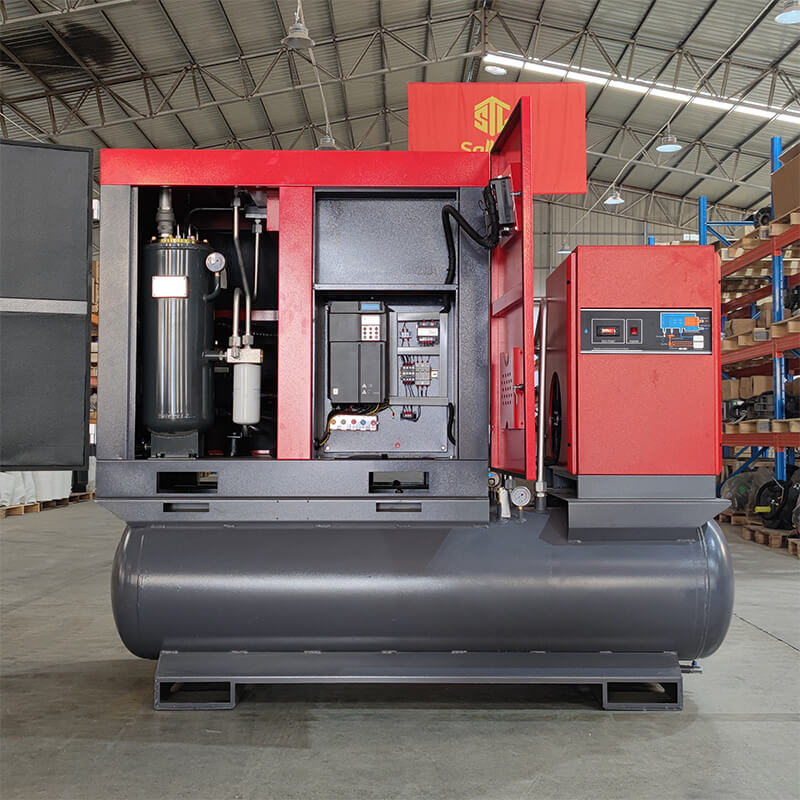 A screw air compressor is a type of air compressor that is commonly used to provide compressed air to fiber laser cutting machines. 