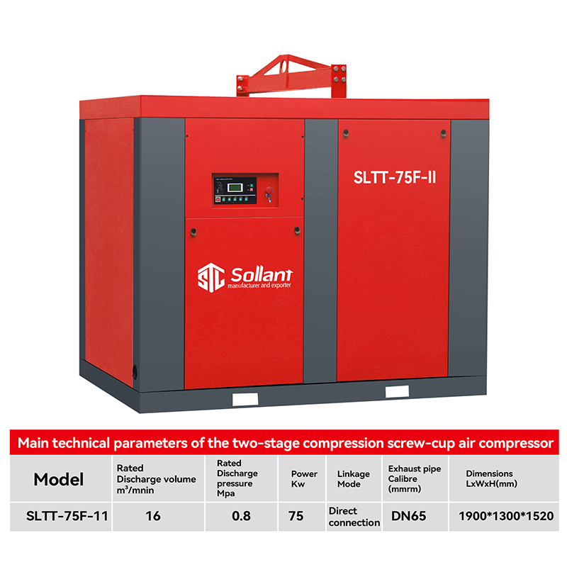 Electric screw air compressor for concrete