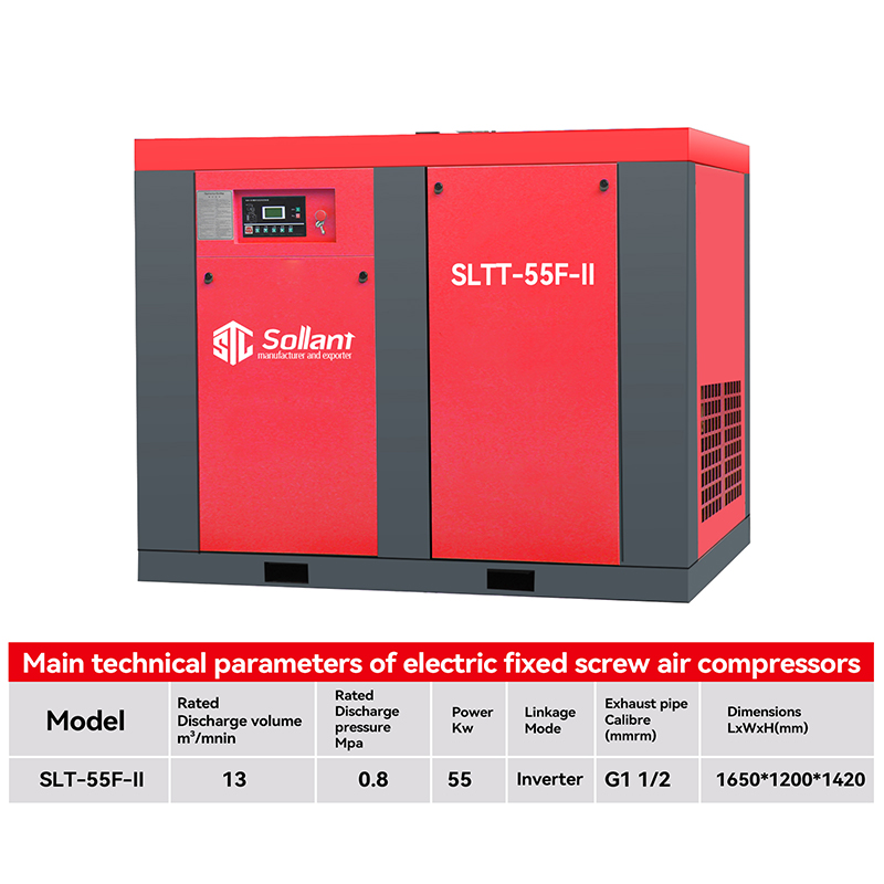 Screw air compressor for tunneling equipment and machinery