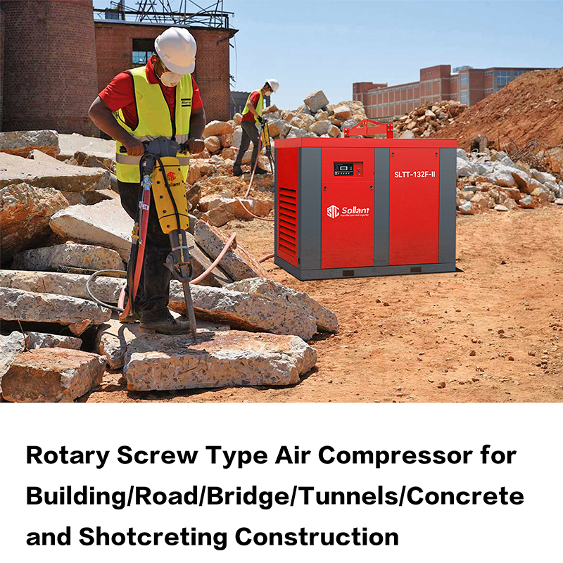 Screw compressor for tunnel boring machines (TBMs)