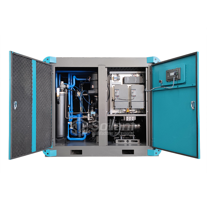 Twin screw air compressor