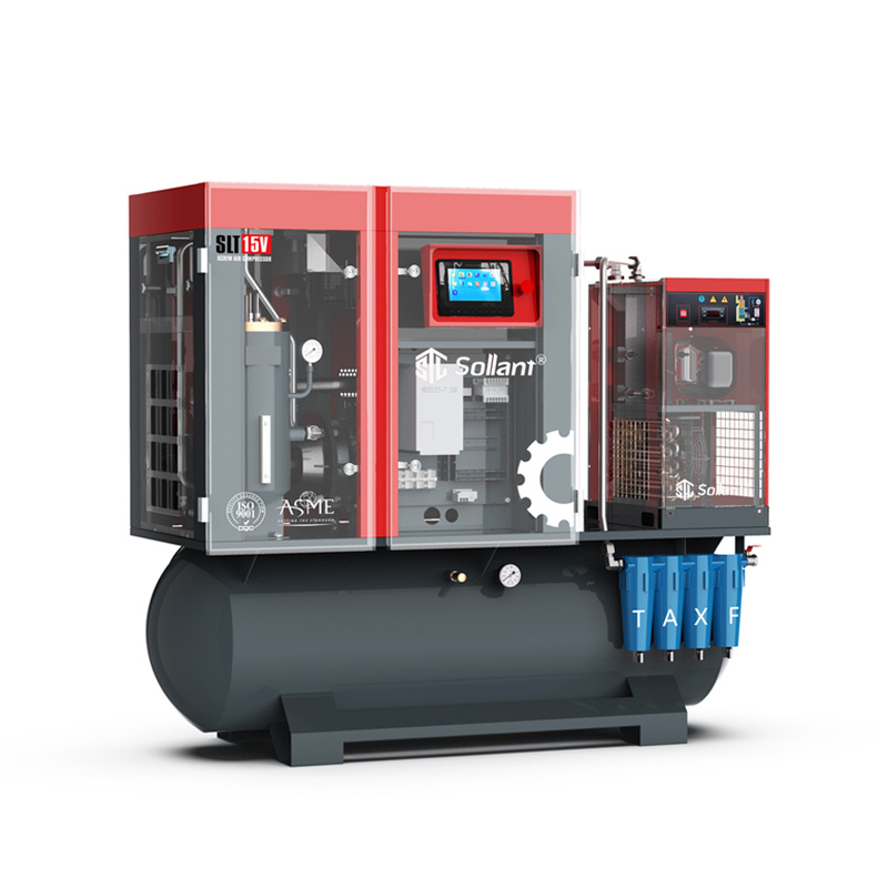 screw compressor with dryer